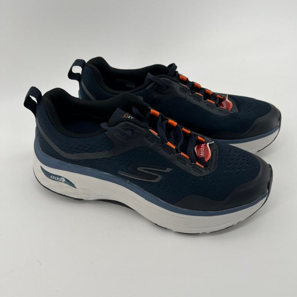Skechers Max Cushioning Arch Fit Sneaker Mens 8 Navy Blue Running WalkingComfort